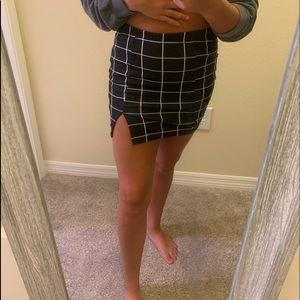 Shein Black & White Striped Skirt